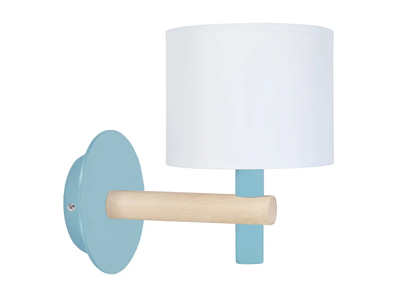 Applique d'Enfant TOSEL ,bois,Blanc   , H22xD21xP 14cm