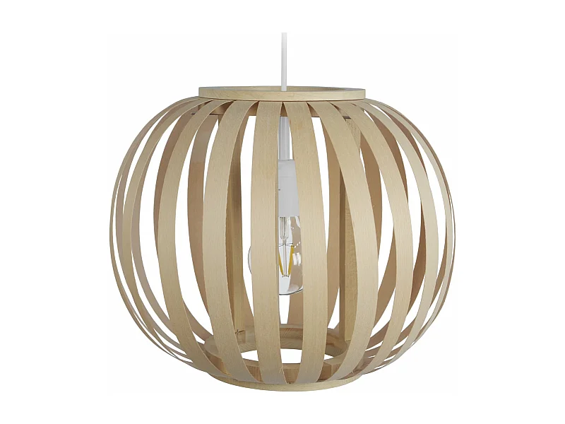 Suspensão TOSEL  BOKBLAD KLOT A madeira globo faia D40 x  H95  cm