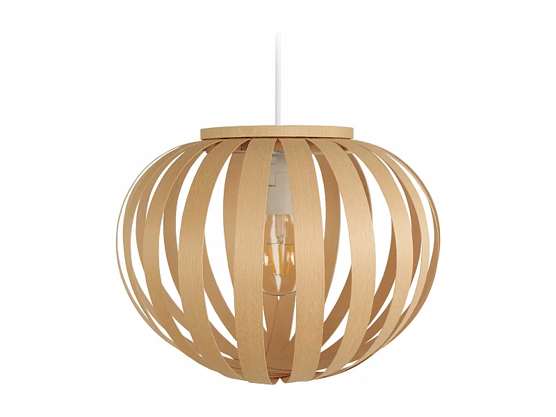 Suspensão TOSEL  BOKBLAD BOLL madeira globo natural D35 x  H86  cm