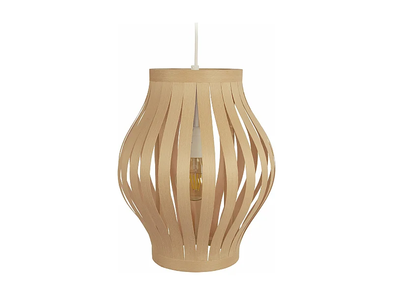 Suspensão TOSEL  BOKBLAD MELON madeira globo ripas D32 x  H99  cm