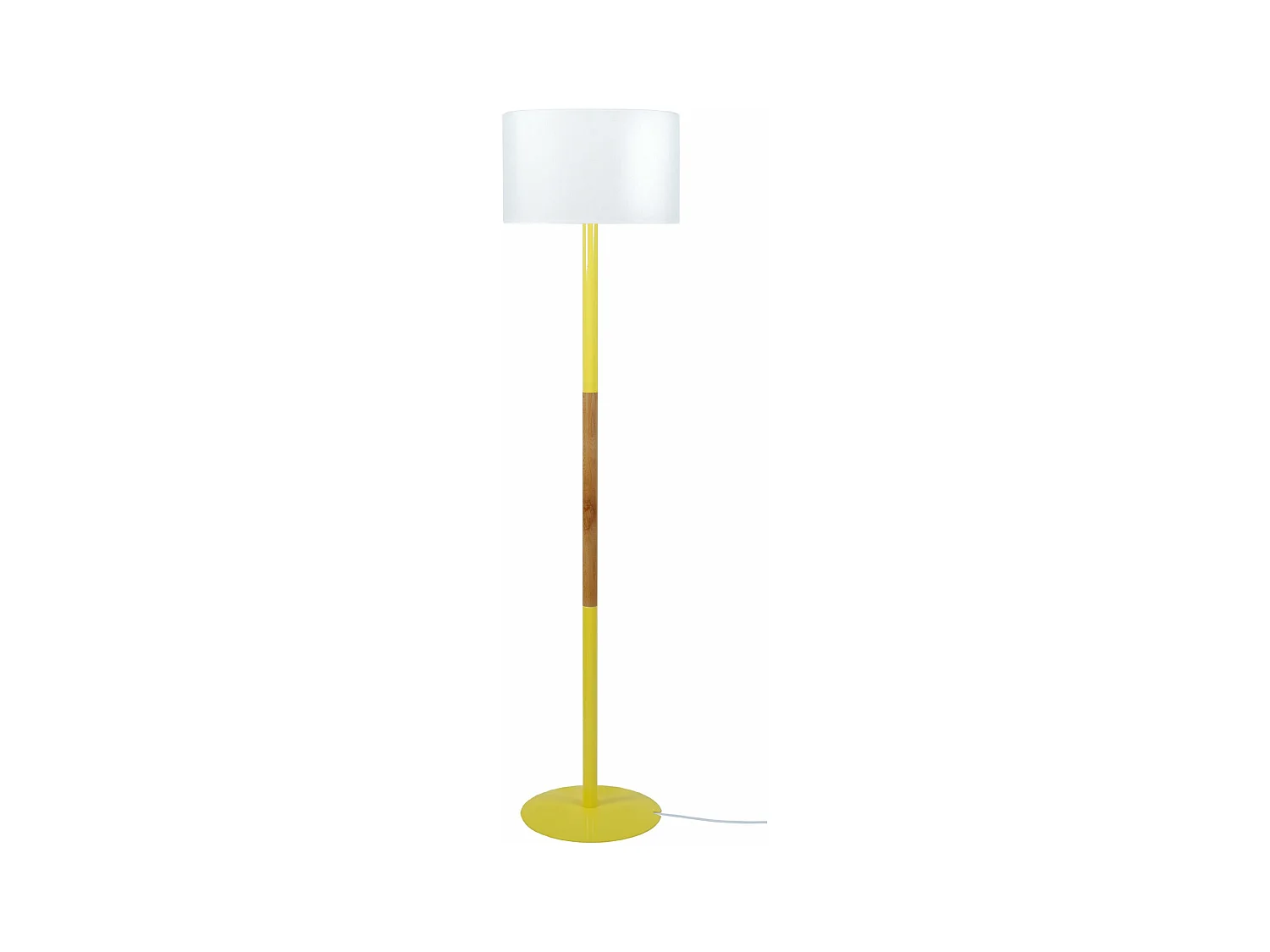 Lampadaire droit bois  jaune,naturel 155 cm.