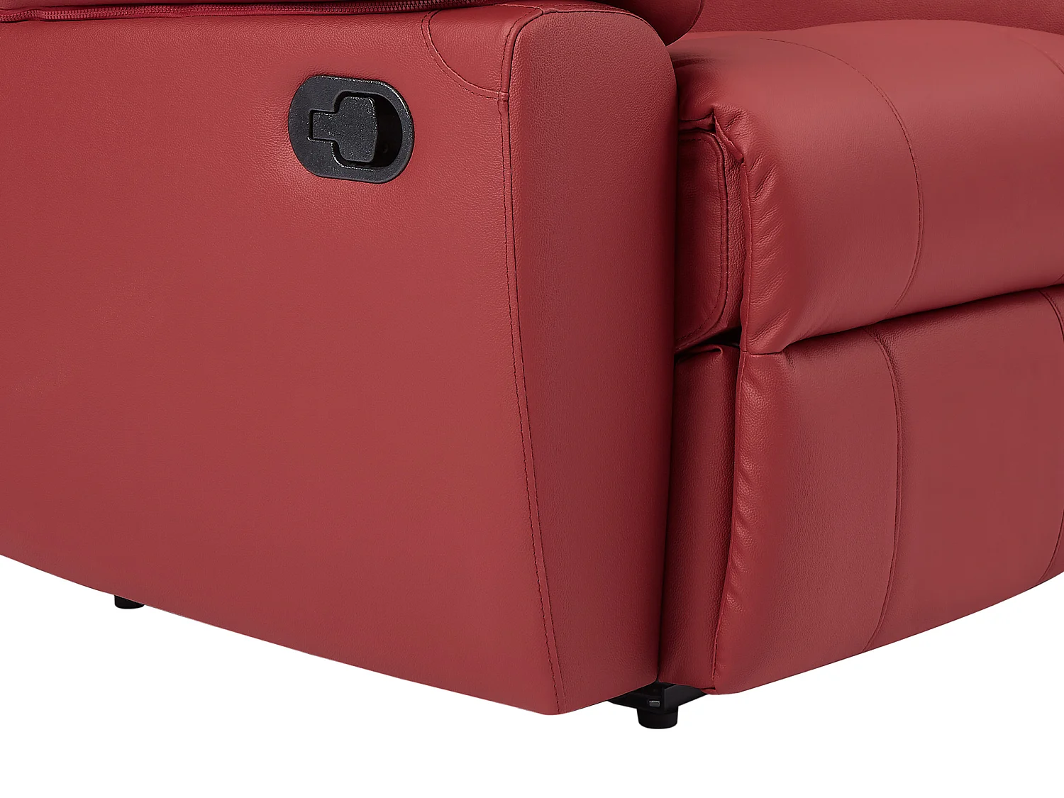 Divano 2 posti relax in Pelle di vacchetta Rossa - AROMA