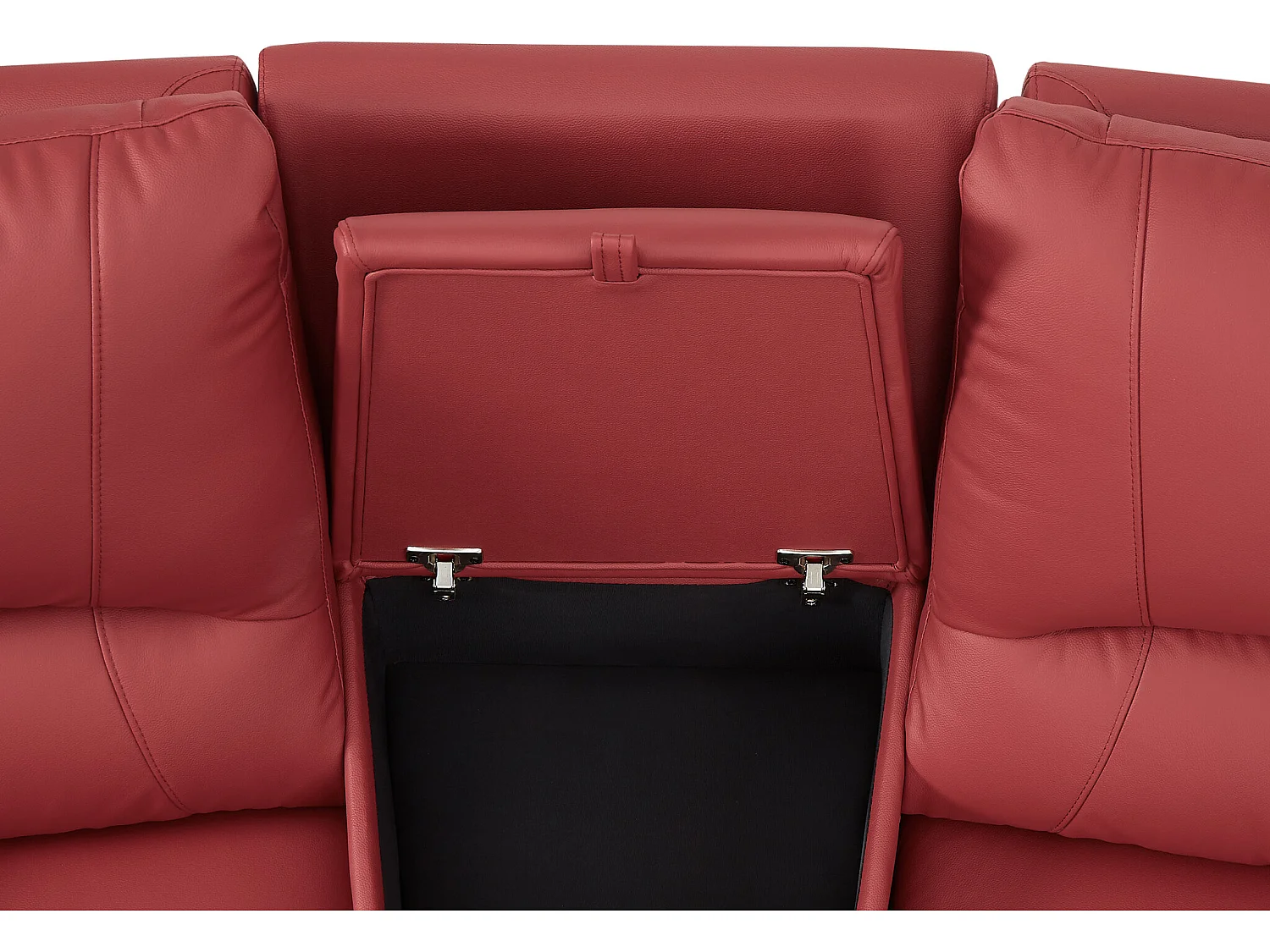 Divano 2 posti relax in Pelle di vacchetta Rossa - AROMA
