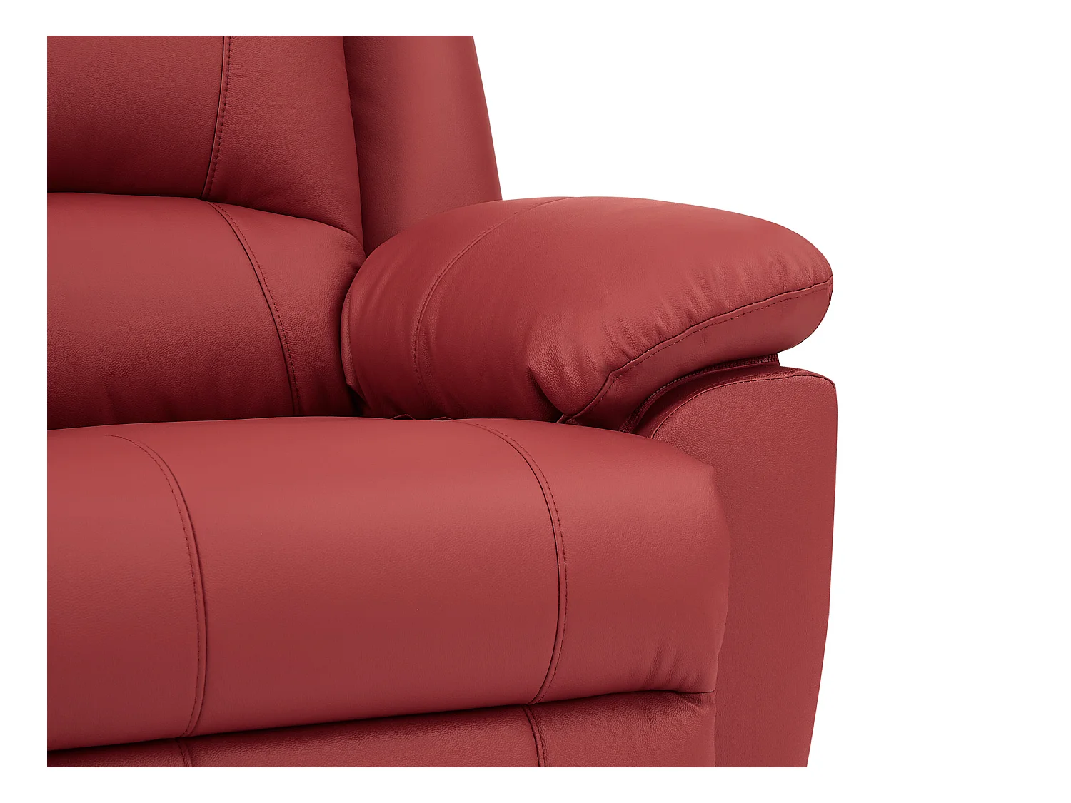 2-personers slagendesofa med rød ægte læder AROMA