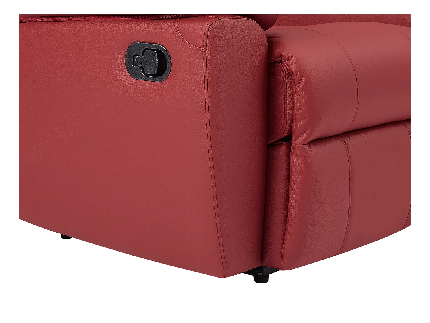 2-personers slagendesofa med rød ægte læder AROMA