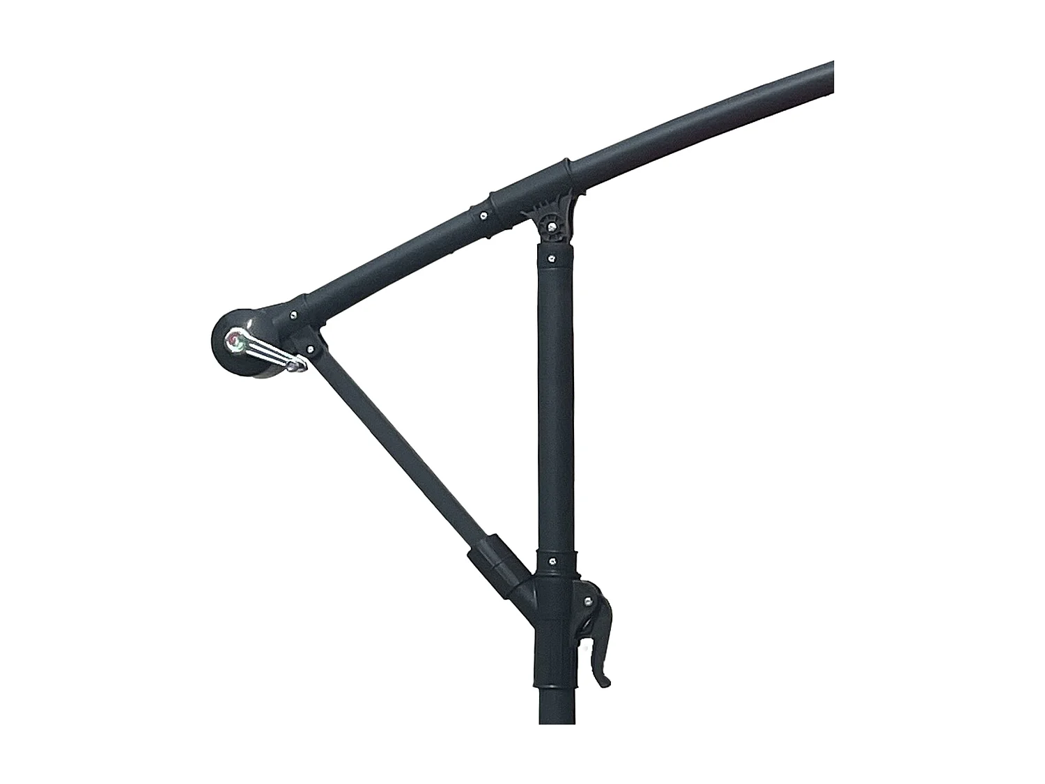 Sombrilla excéntrica MOLOKAI cuadrada 2,7x2,7m terracota + funda