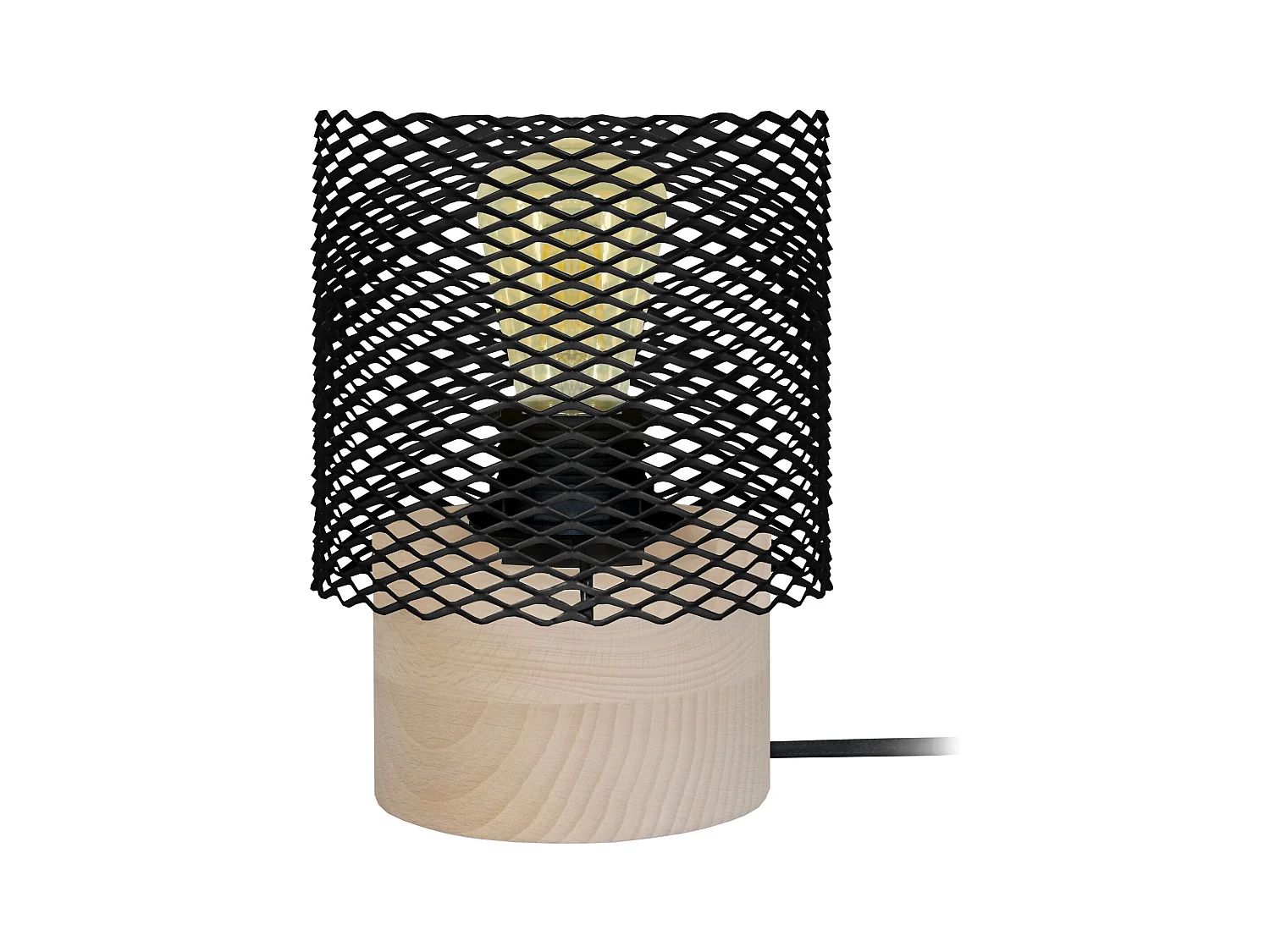 Lampe de Chevet TOSEL ,métal,Noir ,H19,5x D13,5xP13,5cm