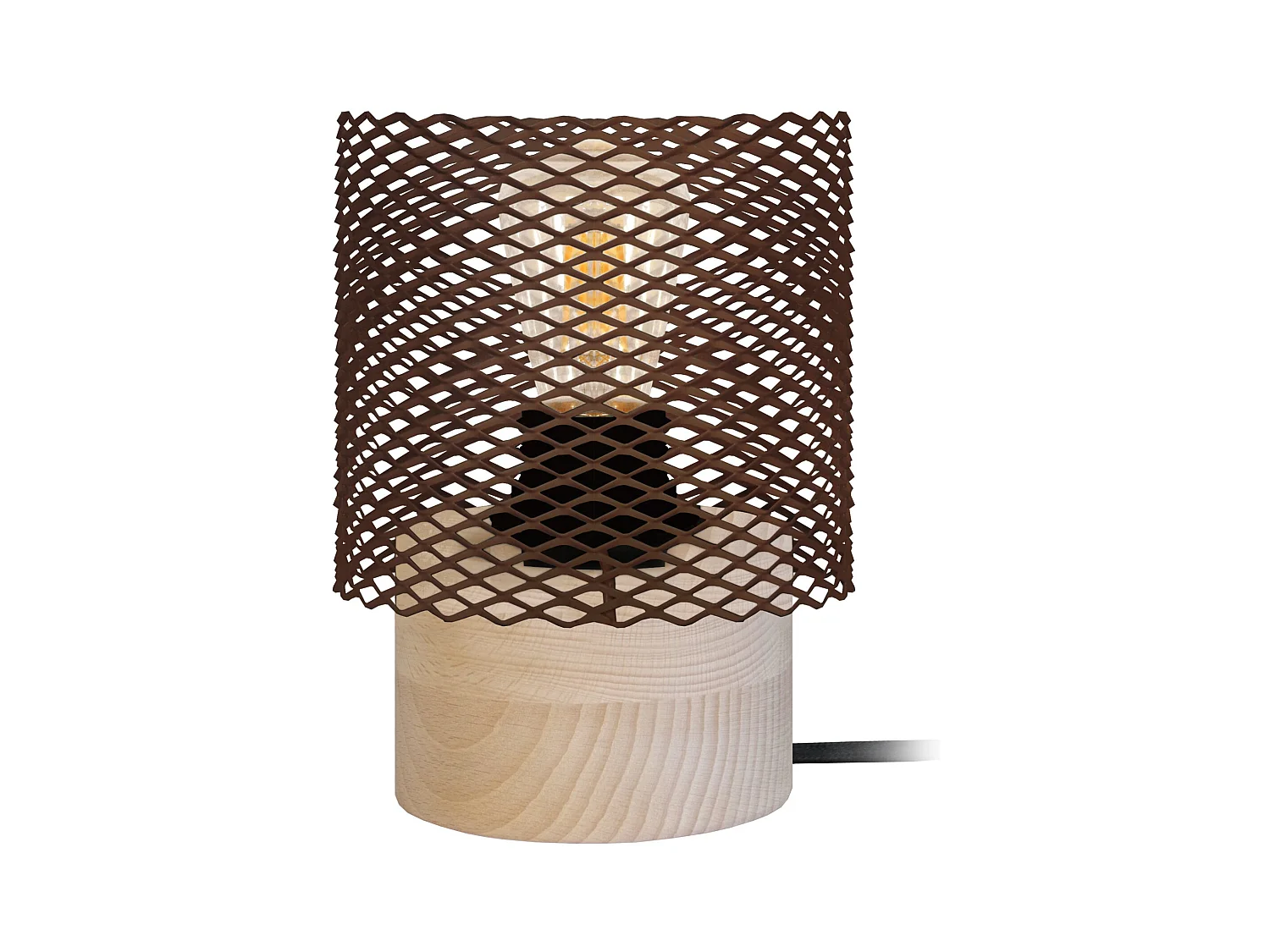 Lampe de Chevet TOSEL ,métal,naturel,H19,5xD13,5xP13,5cm