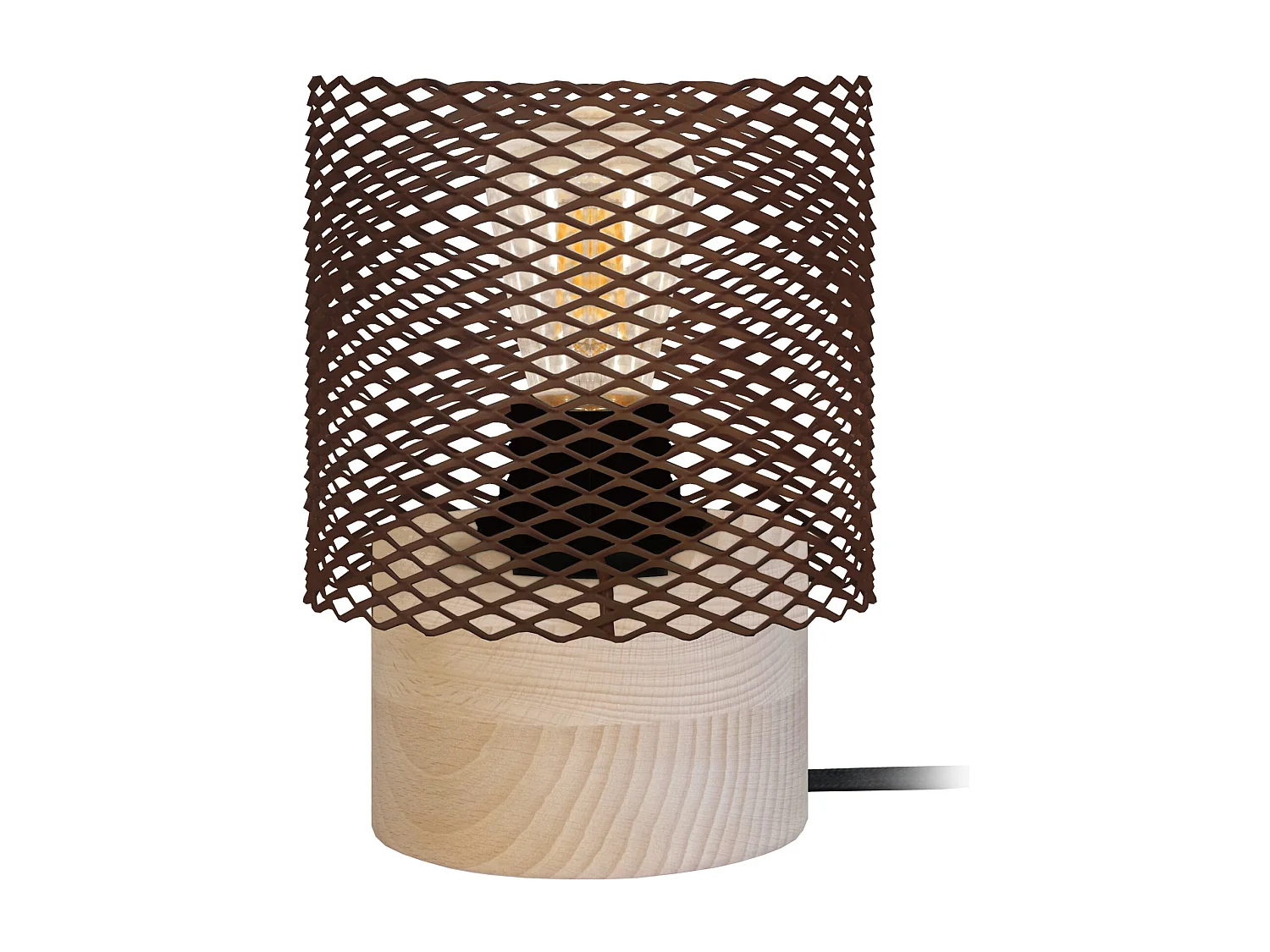 Lampe de Chevet TOSEL ,métal,naturel,H19,5xD13,5xP13,5cm