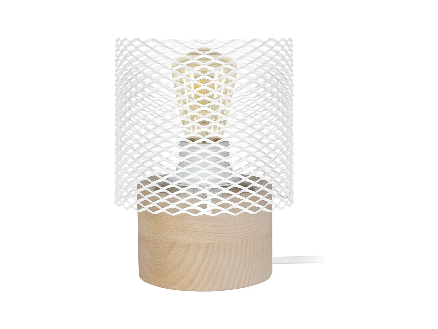 Lampe de Chevet TOSEL ,métal,naturel,H19,5xD 13,5xP13,5cm