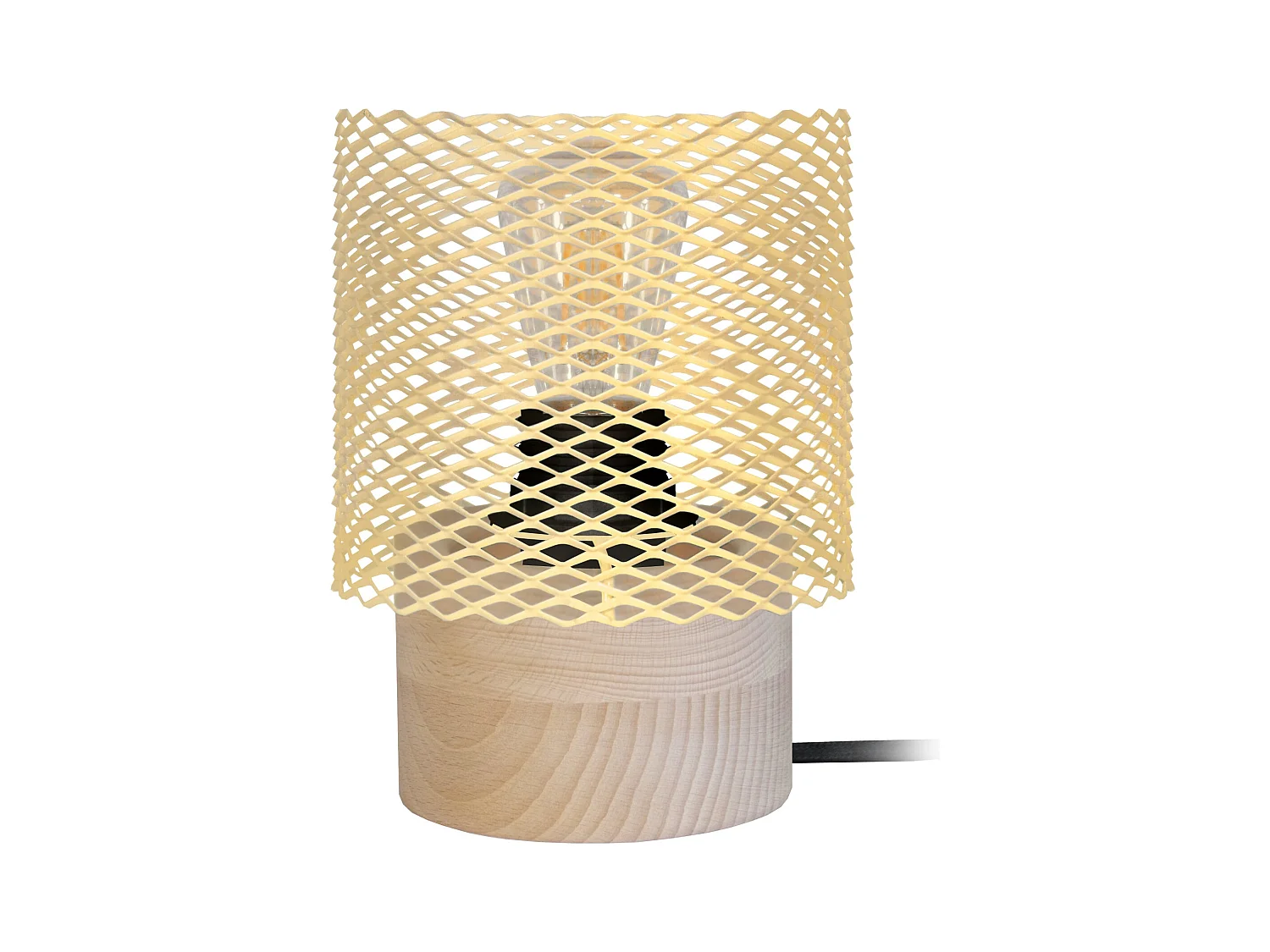 Lampe de Chevet TOSEL ,métal,naturel, H19,5xD13,5xP13,5cm