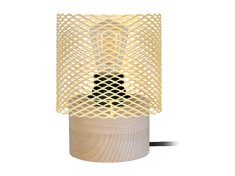 Lampe de Chevet TOSEL ,métal,naturel, H19,5xD13,5xP13,5cm