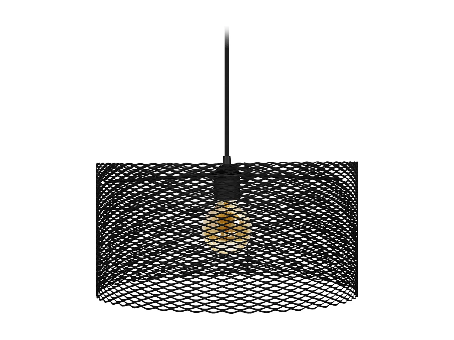 Suspensão TOSEL ADONIS metal cilindro preto D45 x  H84  cm