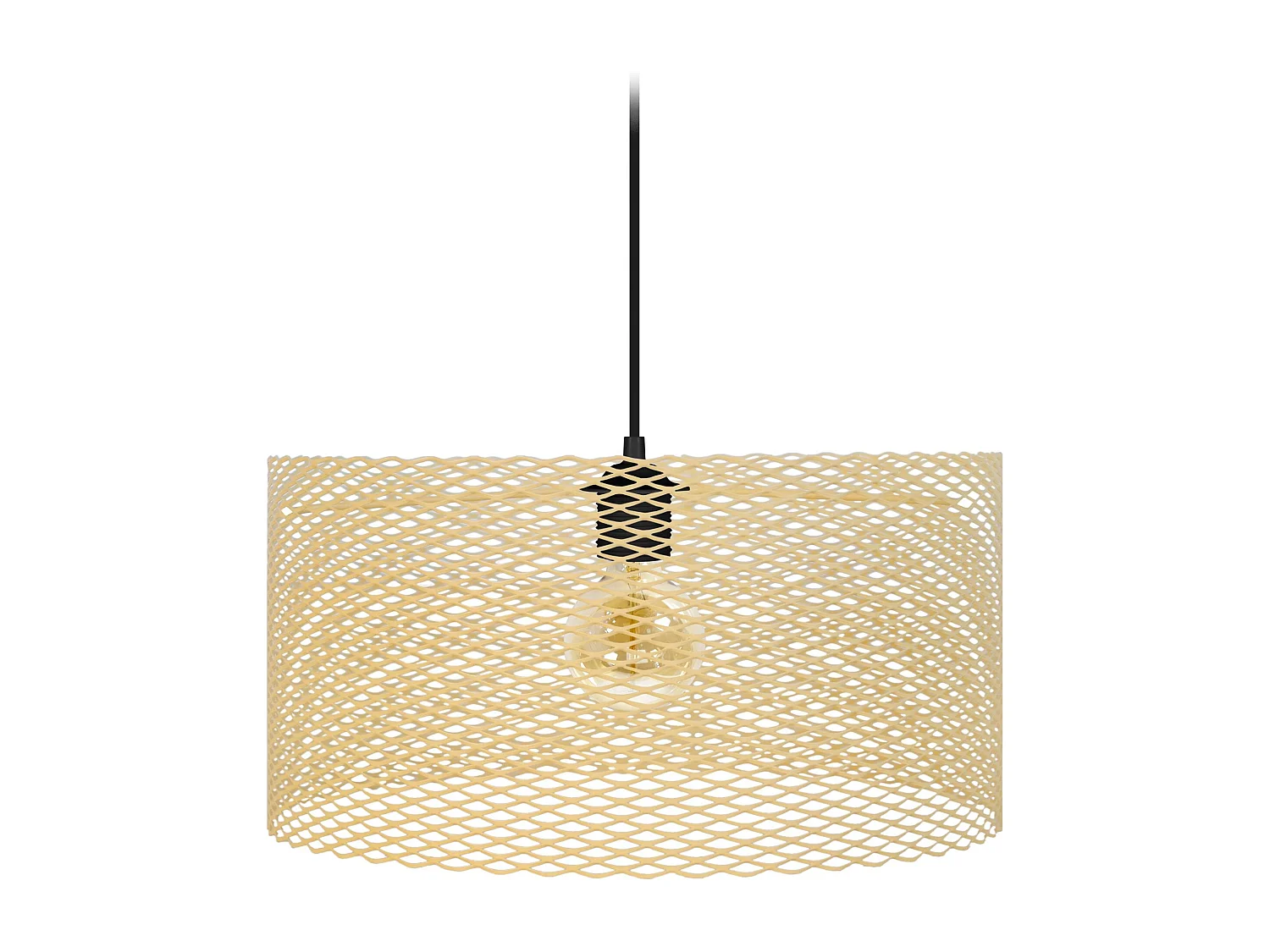 Suspensão TOSEL ADONIS metal cilindro amarelo D45 x  H84  cm