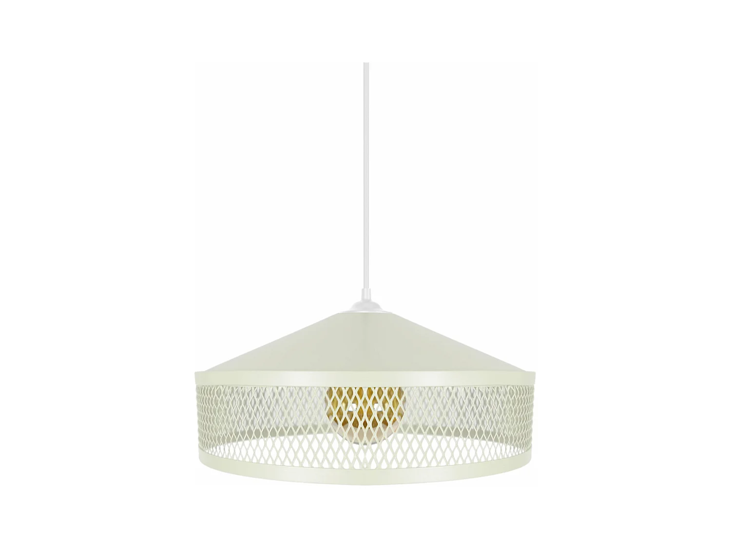 Suspension cone treillis métallique vert 70 cm.