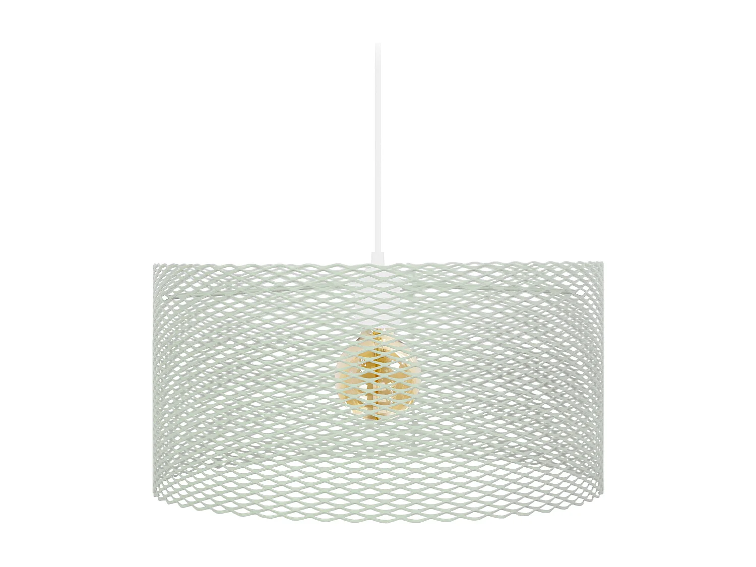 Suspensão TOSEL ADONIS metal cilindro luz verde D45 x  H84  cm