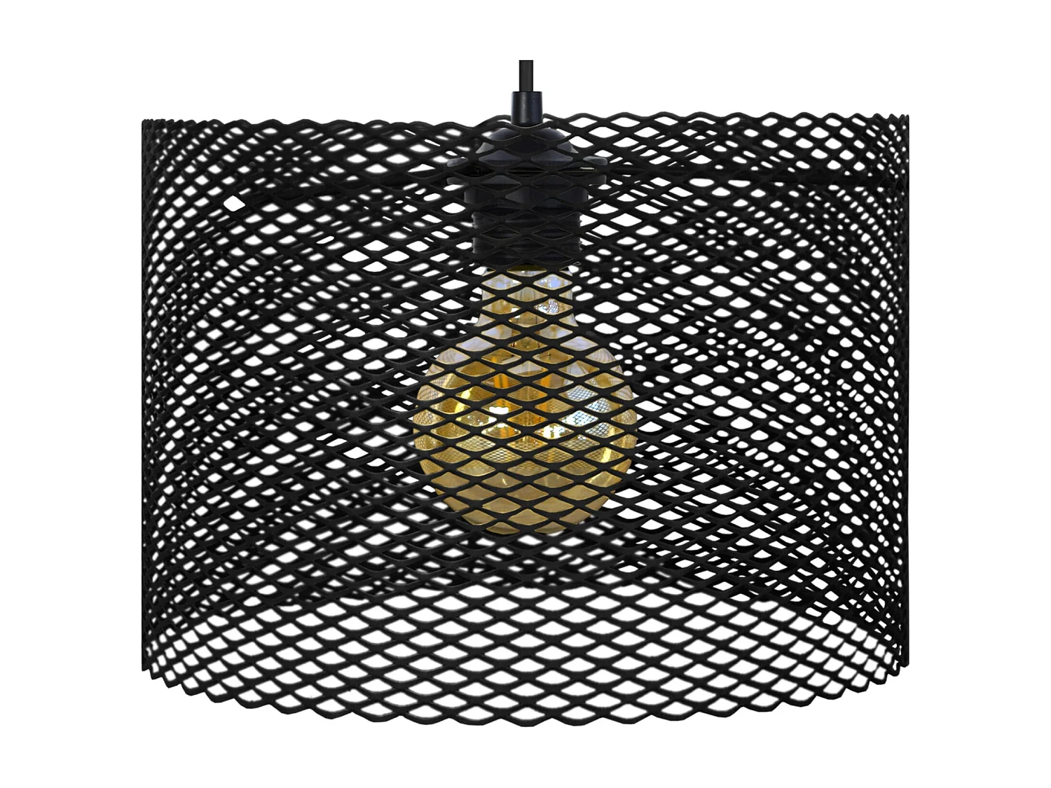 Suspensión  TOSEL , metal ,Negro ,A80xD30xP30cm