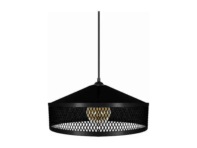 Suspensão TOSEL ADONIS metal cúpula preto D33 x  H70  cm