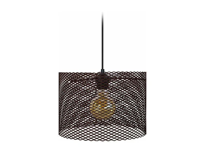 Suspensão TOSEL ADONIS metal cilindro castanho D30 x  H80  cm