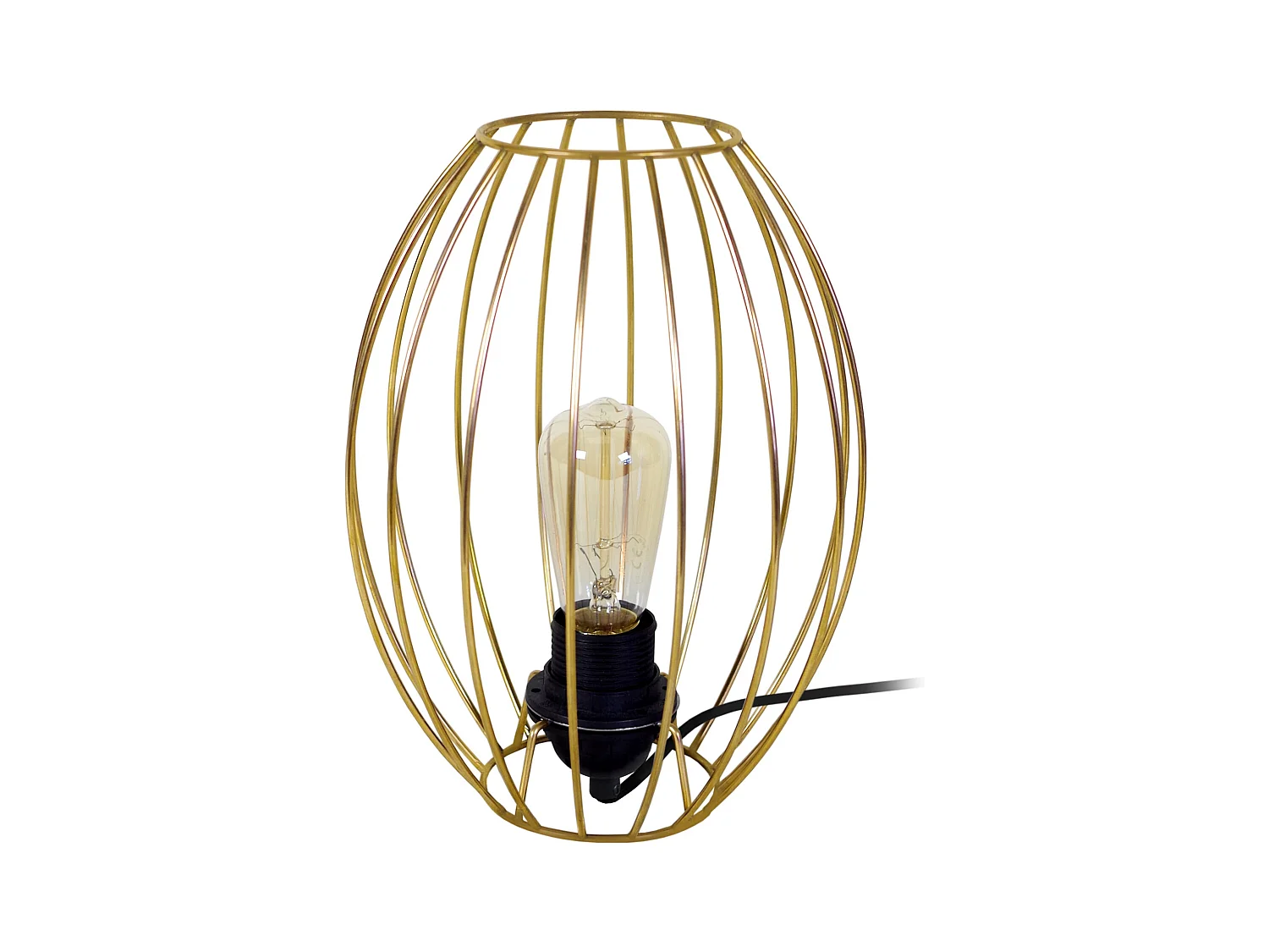 Lampe de chevet filaire  doré 25 cm.