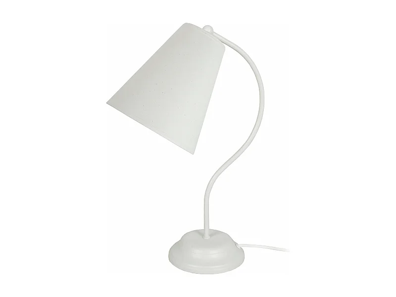 Lampe de chevet bras métal  ivoire 44 cm.