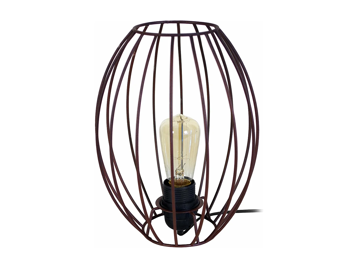 Candeeiro de mesa TOSEL SQUARE metal geométrico preto D35 x  H37  cm