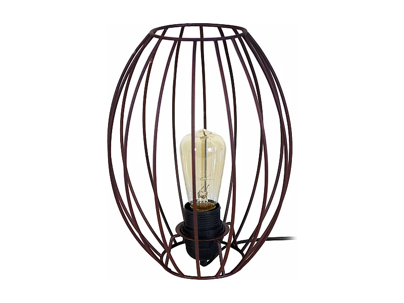 Lampe de chevet filaire  marron 25 cm.