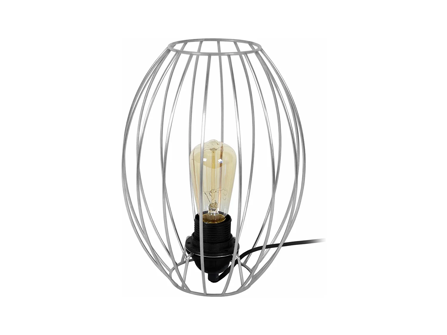 Lampe de chevet filaire  aluminium 25 cm.