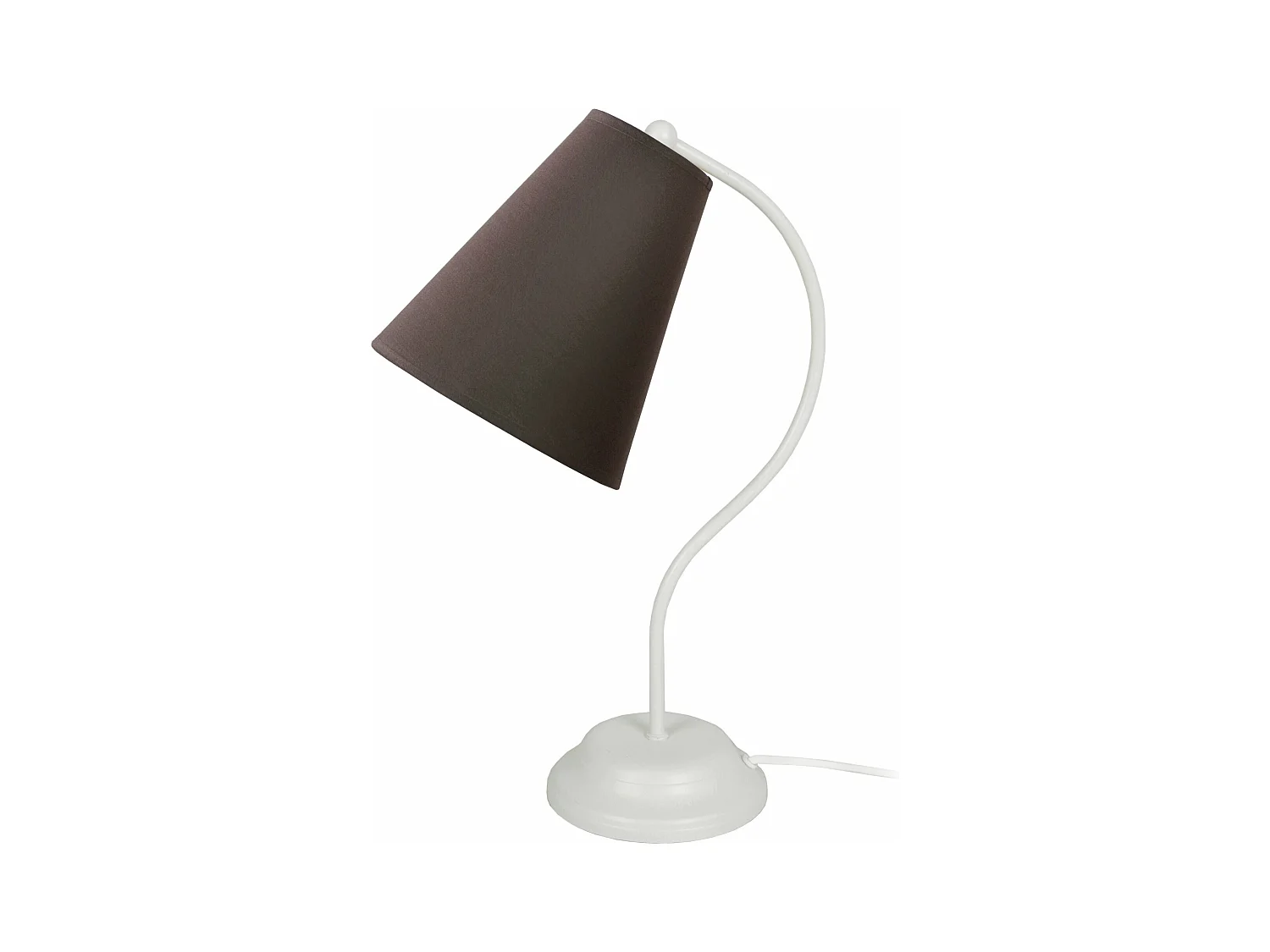 Lampe de chevet bras métal  blanc,noir 44 cm.