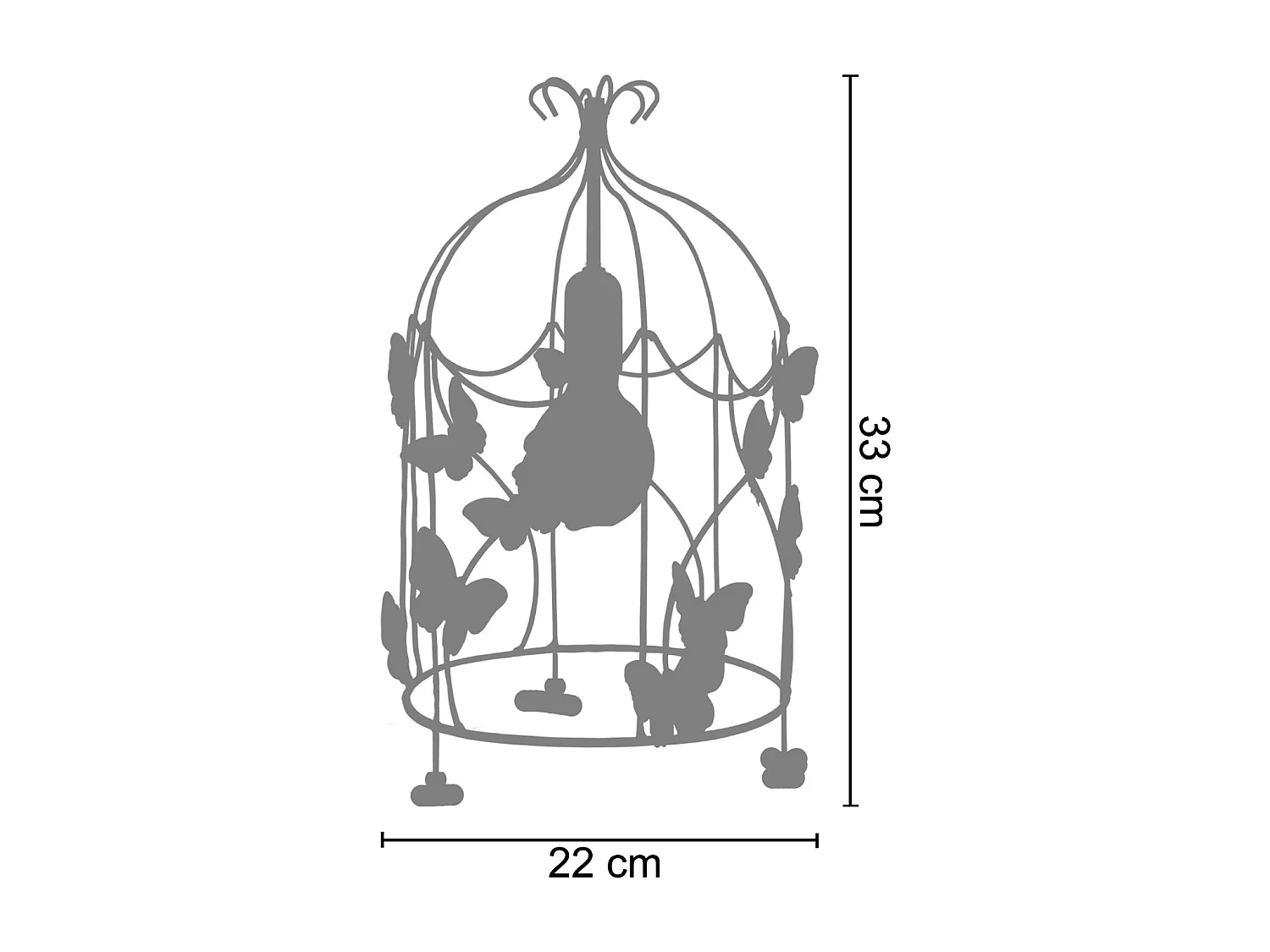 Lampe de chevet bras métal  jaune 44 cm.