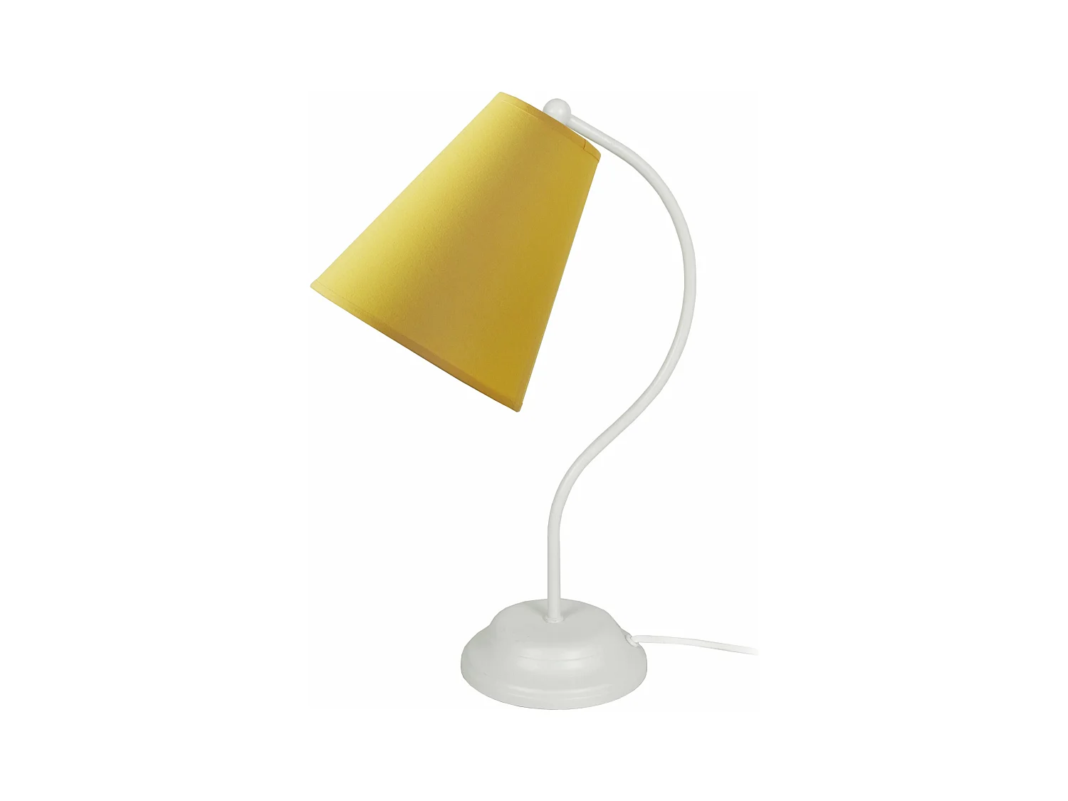 Lampe de chevet bras métal  jaune 44 cm.