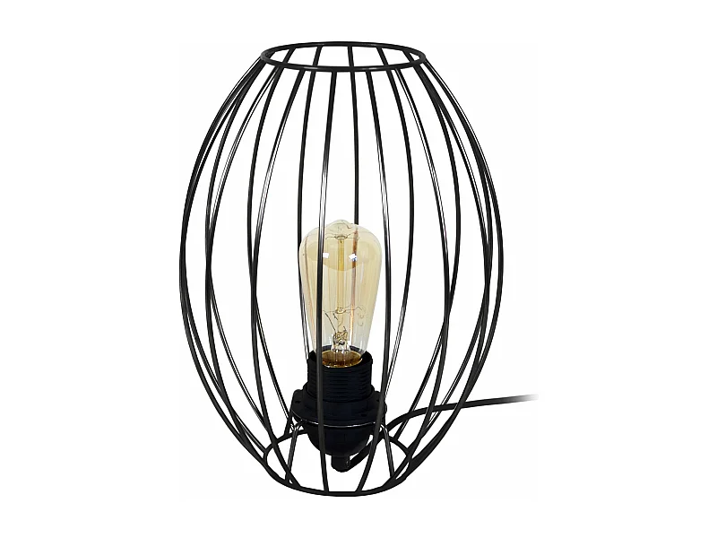 Lampe de chevet filaire  noir 25 cm.
