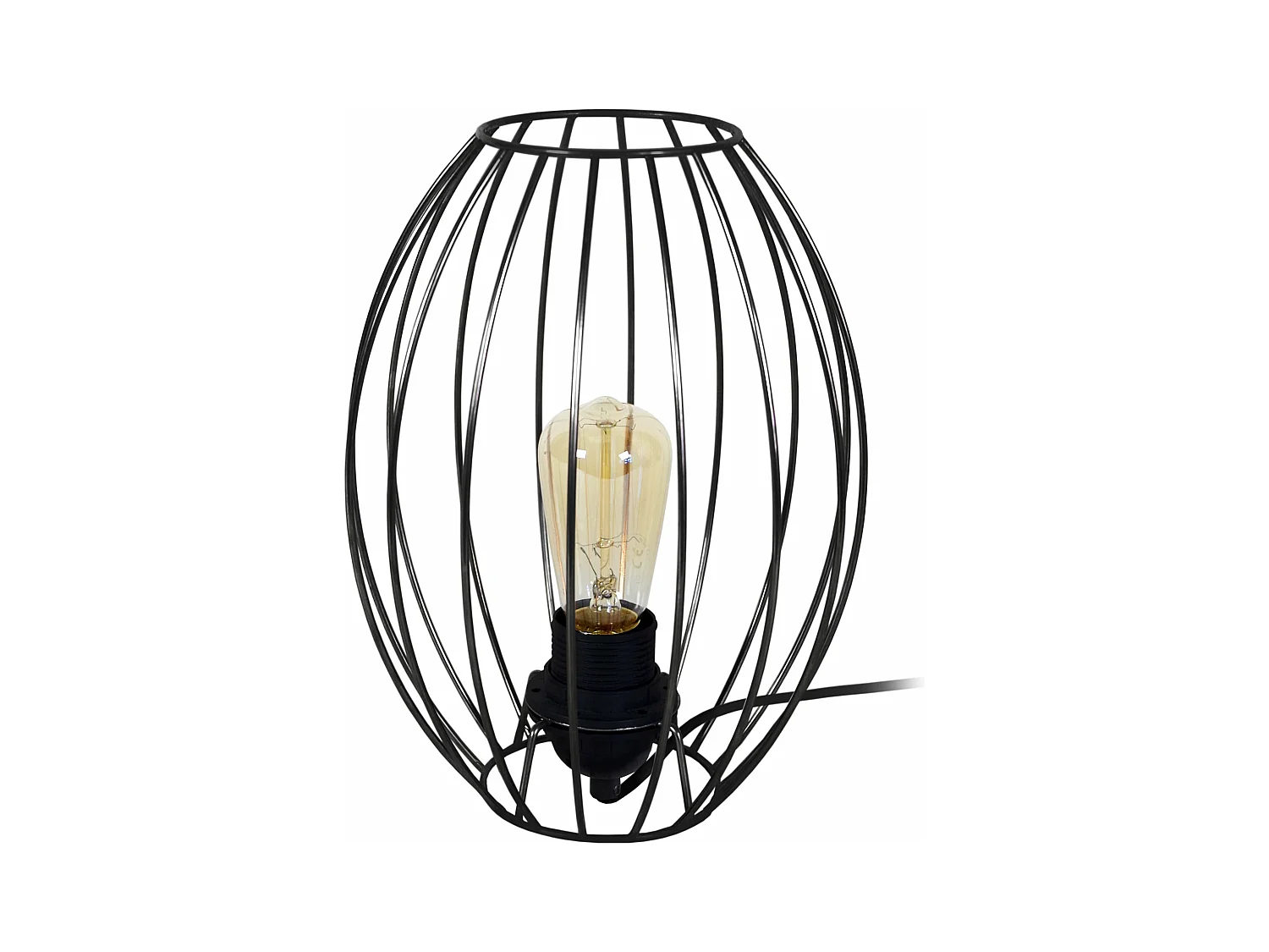Lampe de chevet filaire  noir 25 cm.