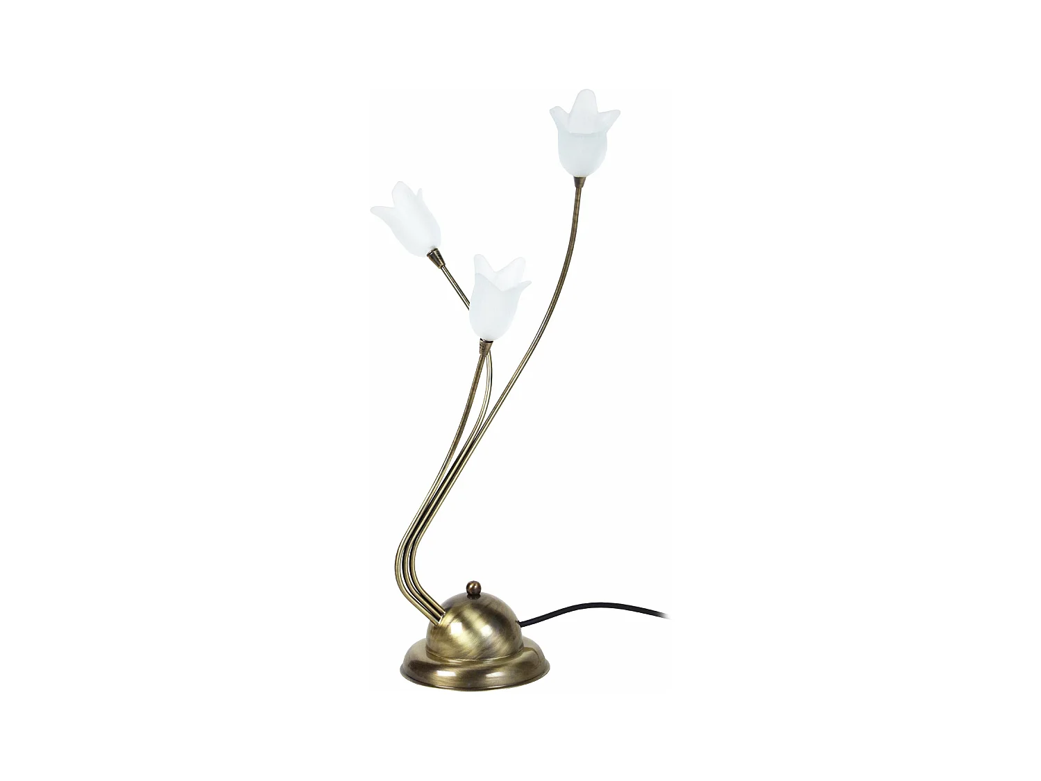 Lampe de chevet bras métal  doré 57 cm.
