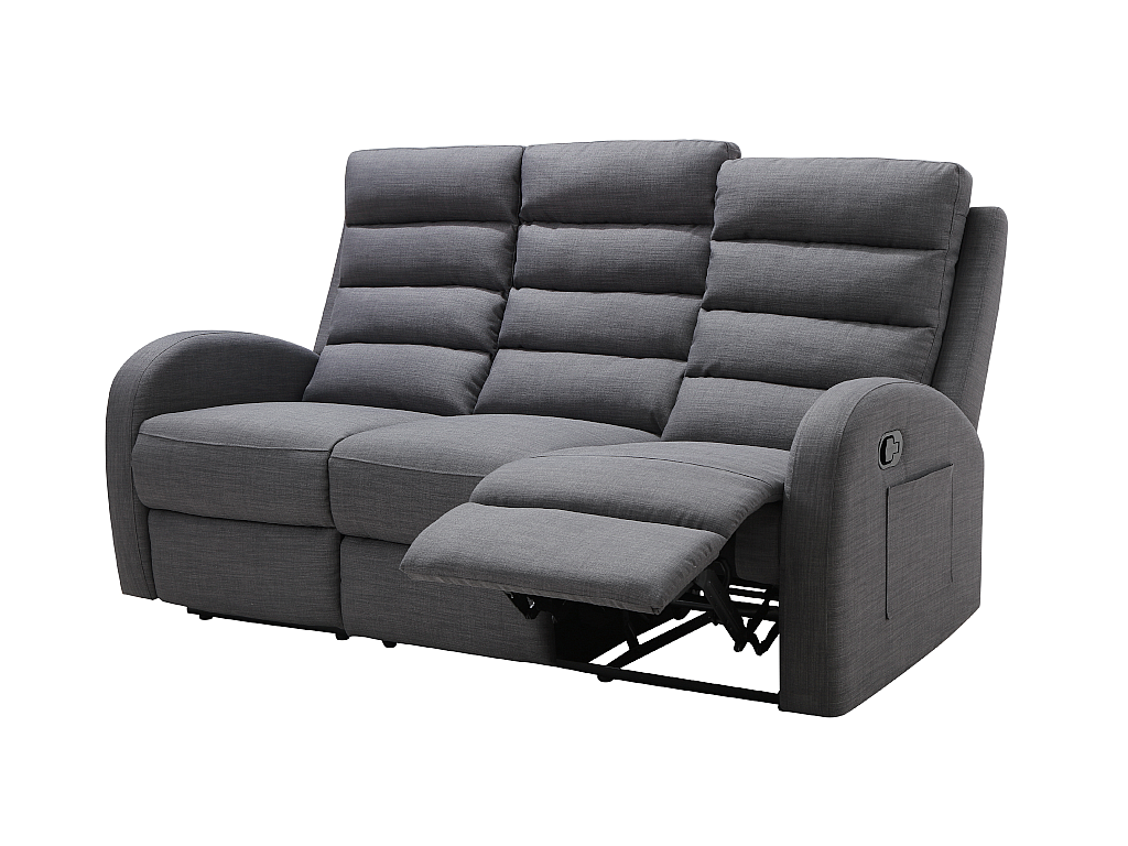 Relaxsofa 3Sitzer Stoff Grau günstig kaufen