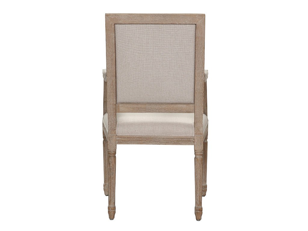 Stuhl mit Armlehnen AMBOISE - Stoff & Eichenholz