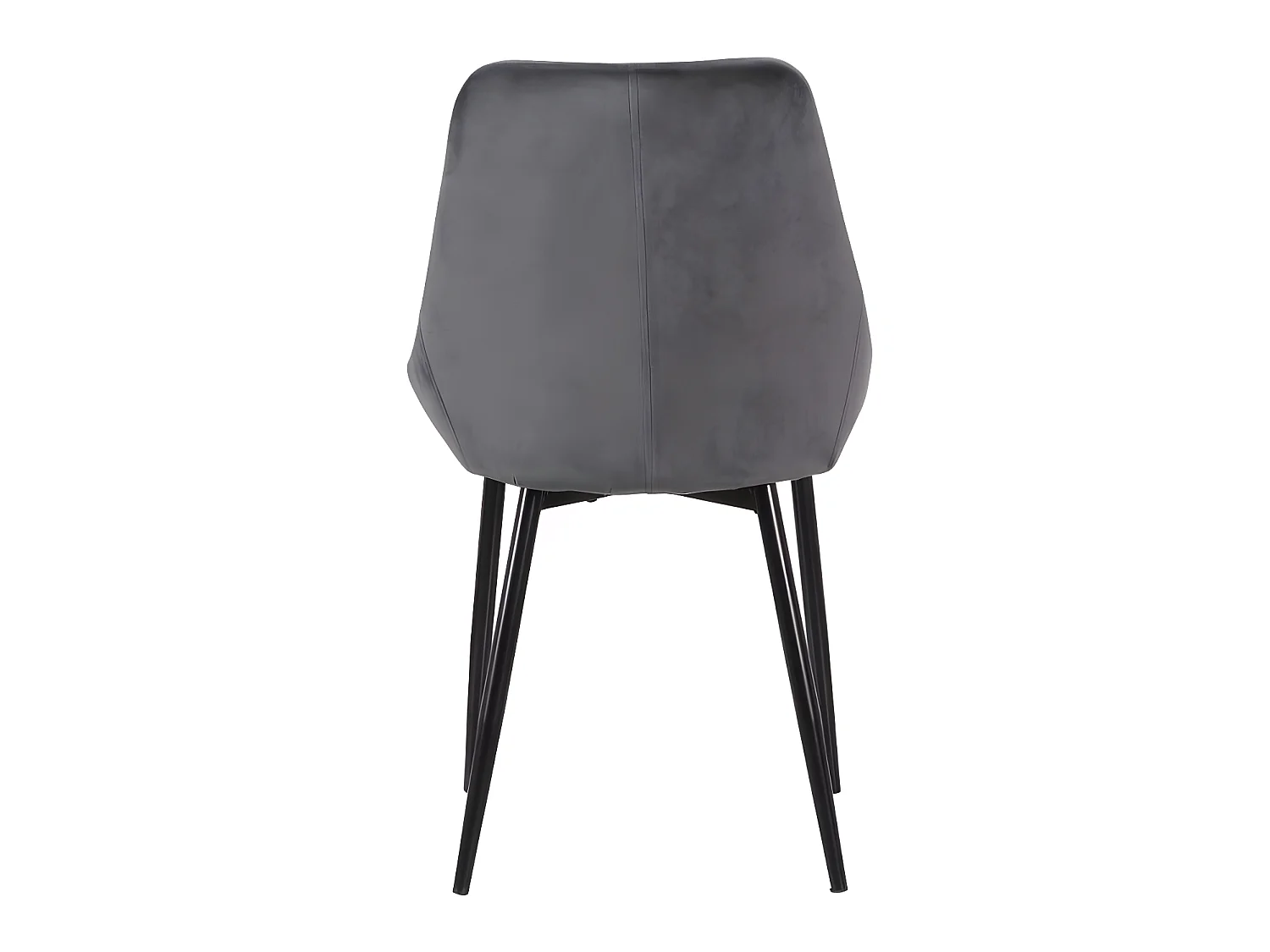 Lotto di 6 sedie MASURIE - Velluto - Grigio