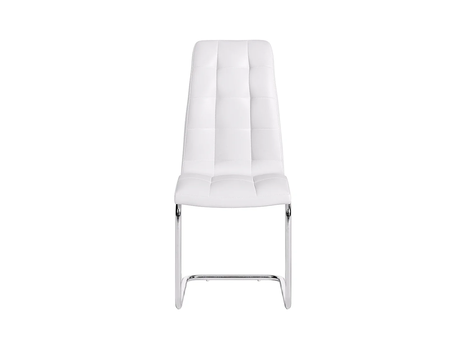 Lote de 2 sillas NADYA - Piel sintética - Blanco 