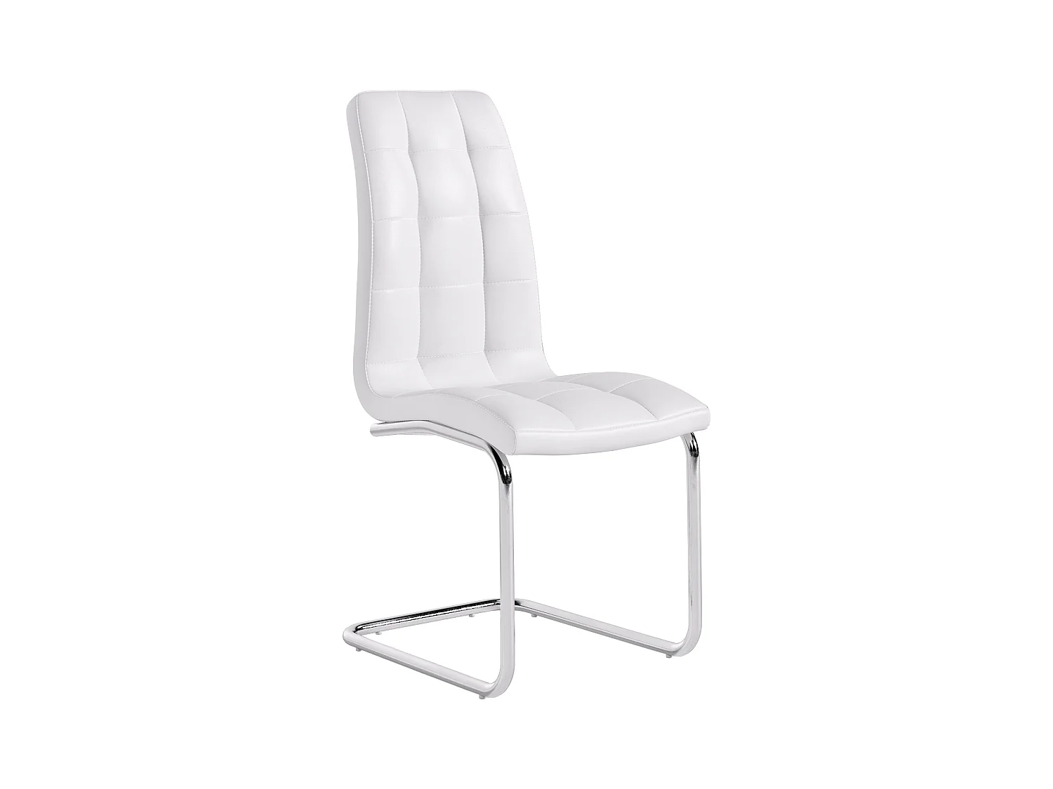 Lote de 2 sillas NADYA - Piel sintética - Blanco 