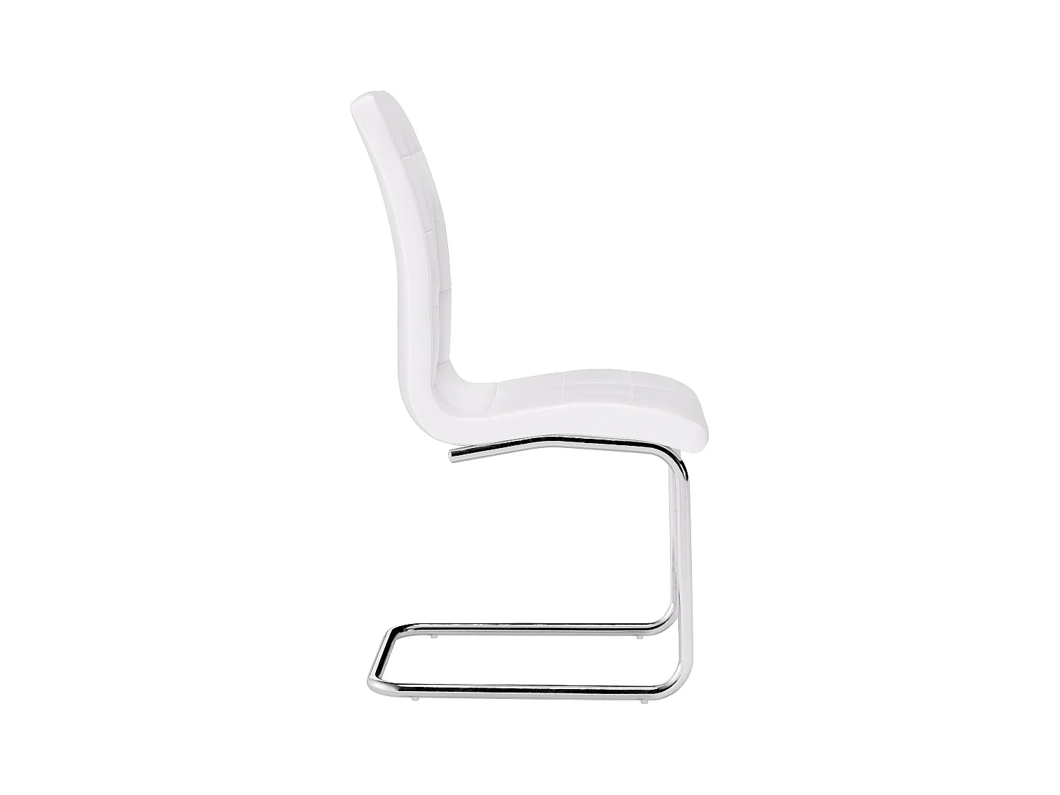 Lote de 2 sillas NADYA - Piel sintética - Blanco 