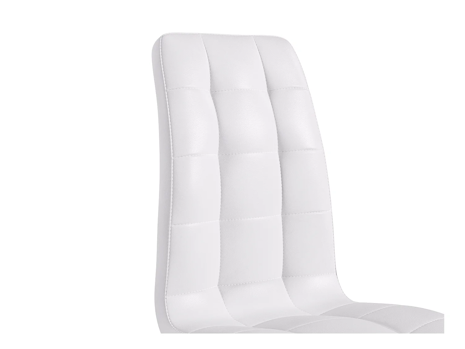 Lote de 2 sillas NADYA - Piel sintética - Blanco 