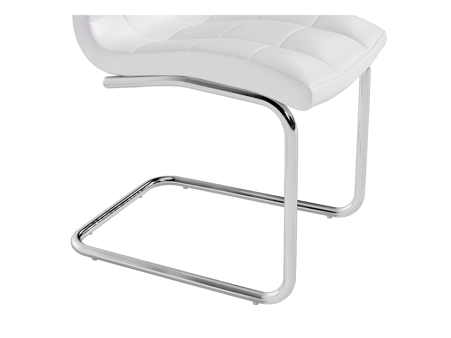 Lote de 2 sillas NADYA - Piel sintética - Blanco 