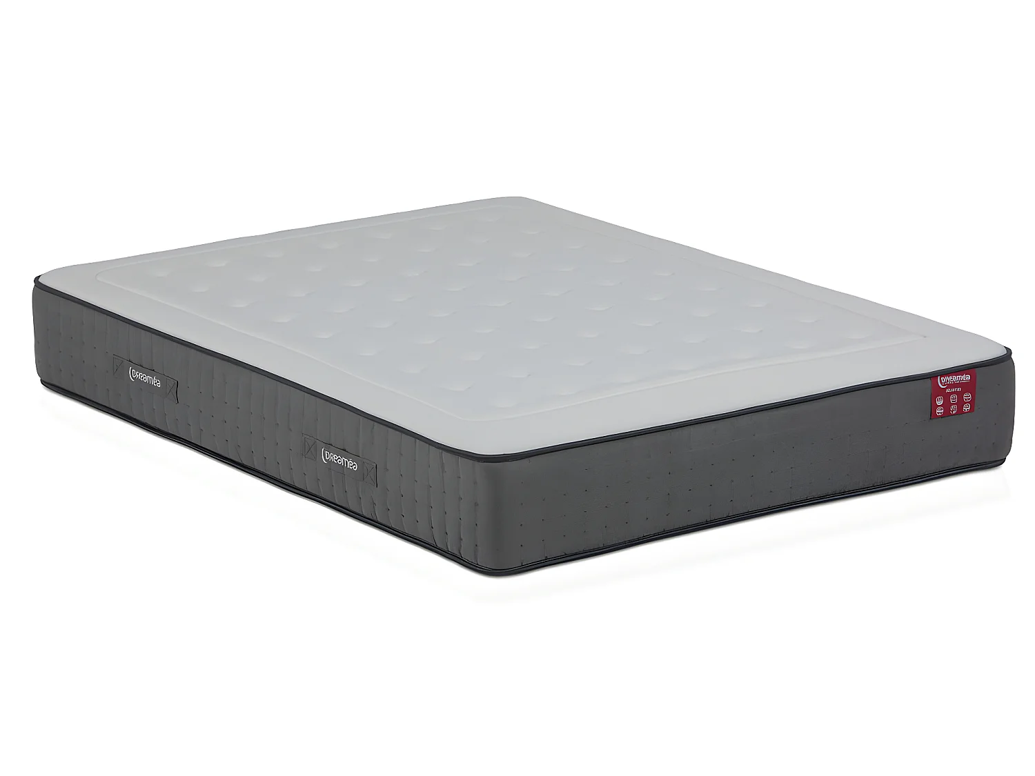 Ensemble sommier déco en kit + matelas ressorts ensachés accueil mémoire de forme ATLANTIDE de YSMÉE ép.27cm - 140 x 190 cm