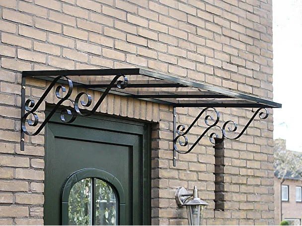 Vordach - Aluminium - 150 x 80 cm - geneigt - AMBAN