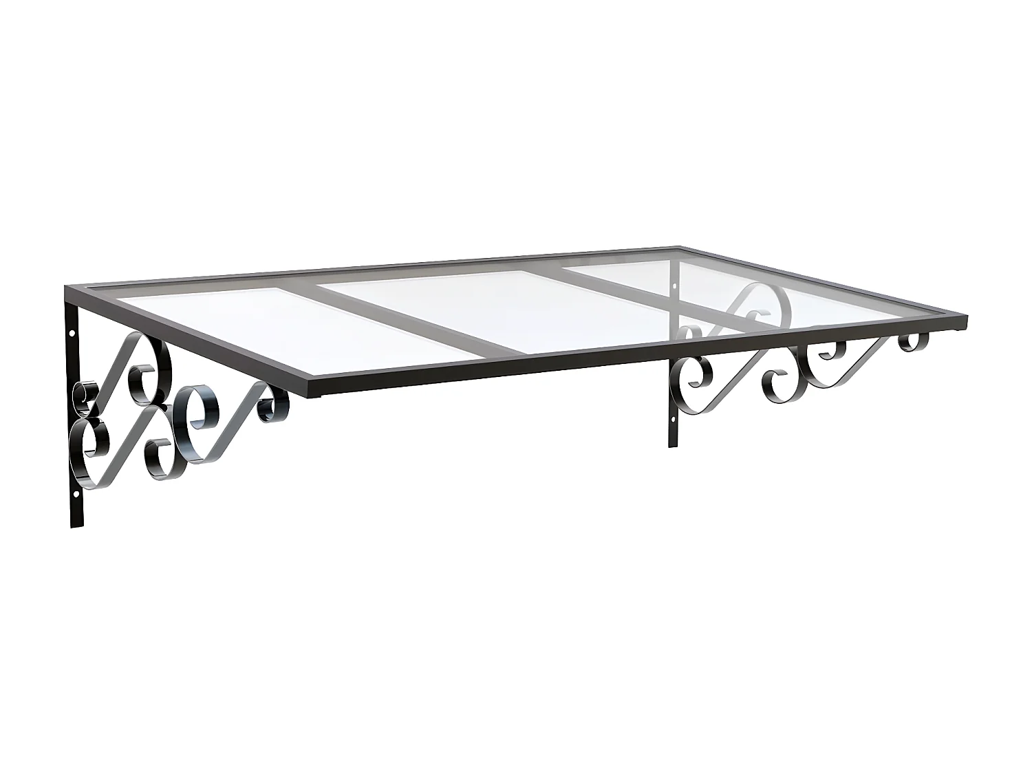 Vordach - Aluminium - 150 x 80 cm - geneigt - AMBAN