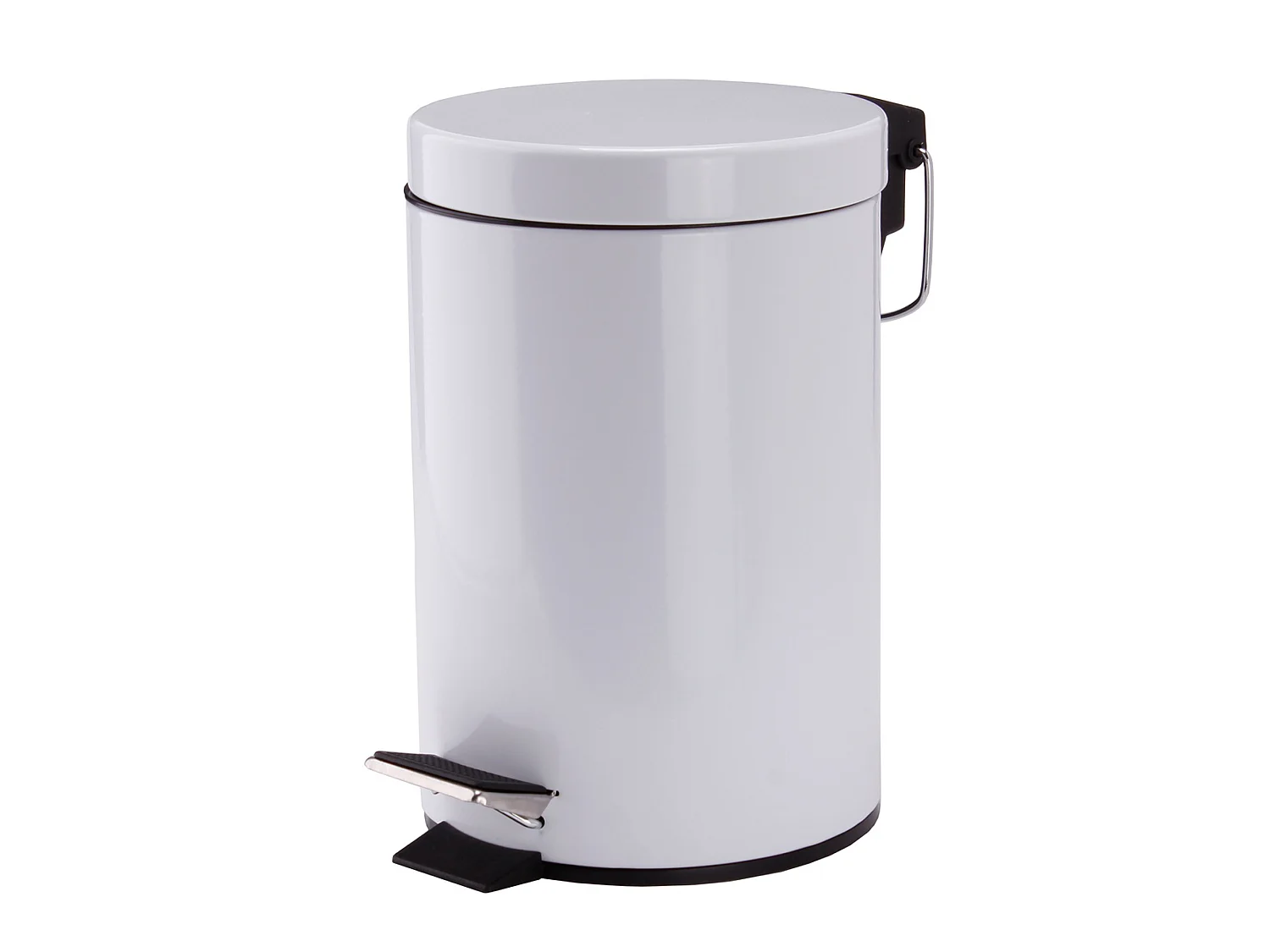 Poubelle 3 litres à pédale en acier msv 16,5 x 25 cm