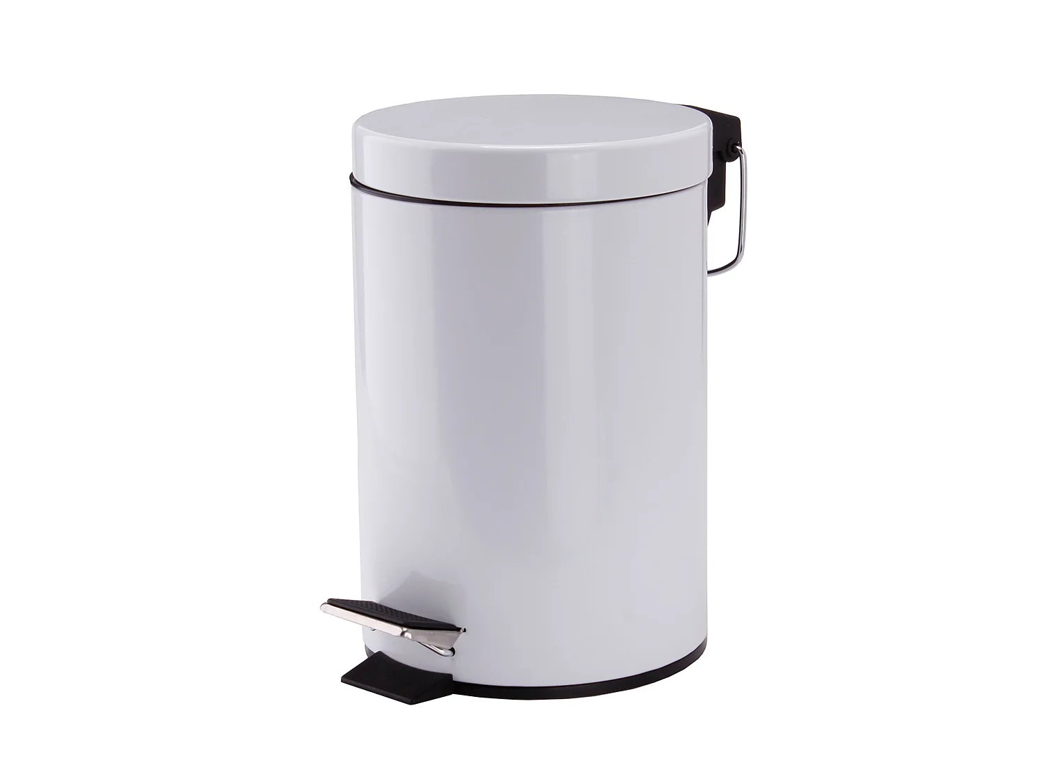 Poubelle 3 litres à pédale en acier msv 16,5 x 25 cm
