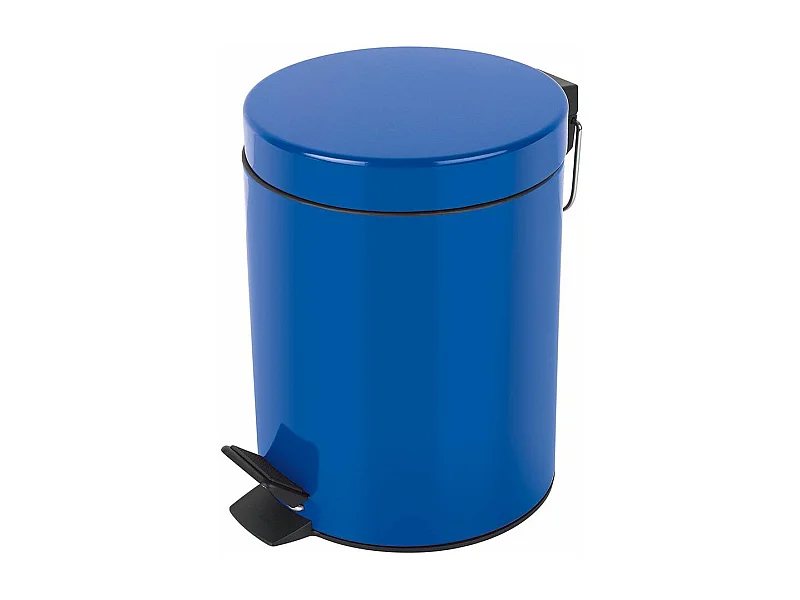 poubelle à pédale ø17 x 24,5 (3 litres), métal, bleu