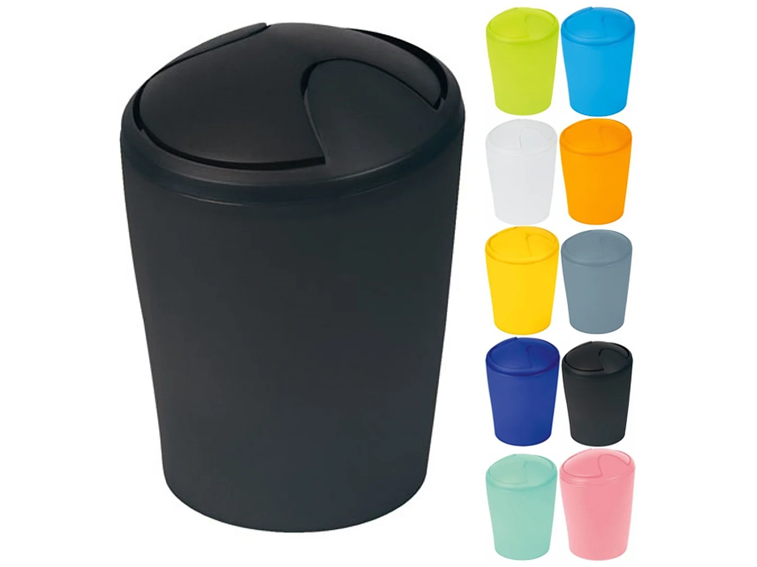 poubelle move collection couleur noire (5l)