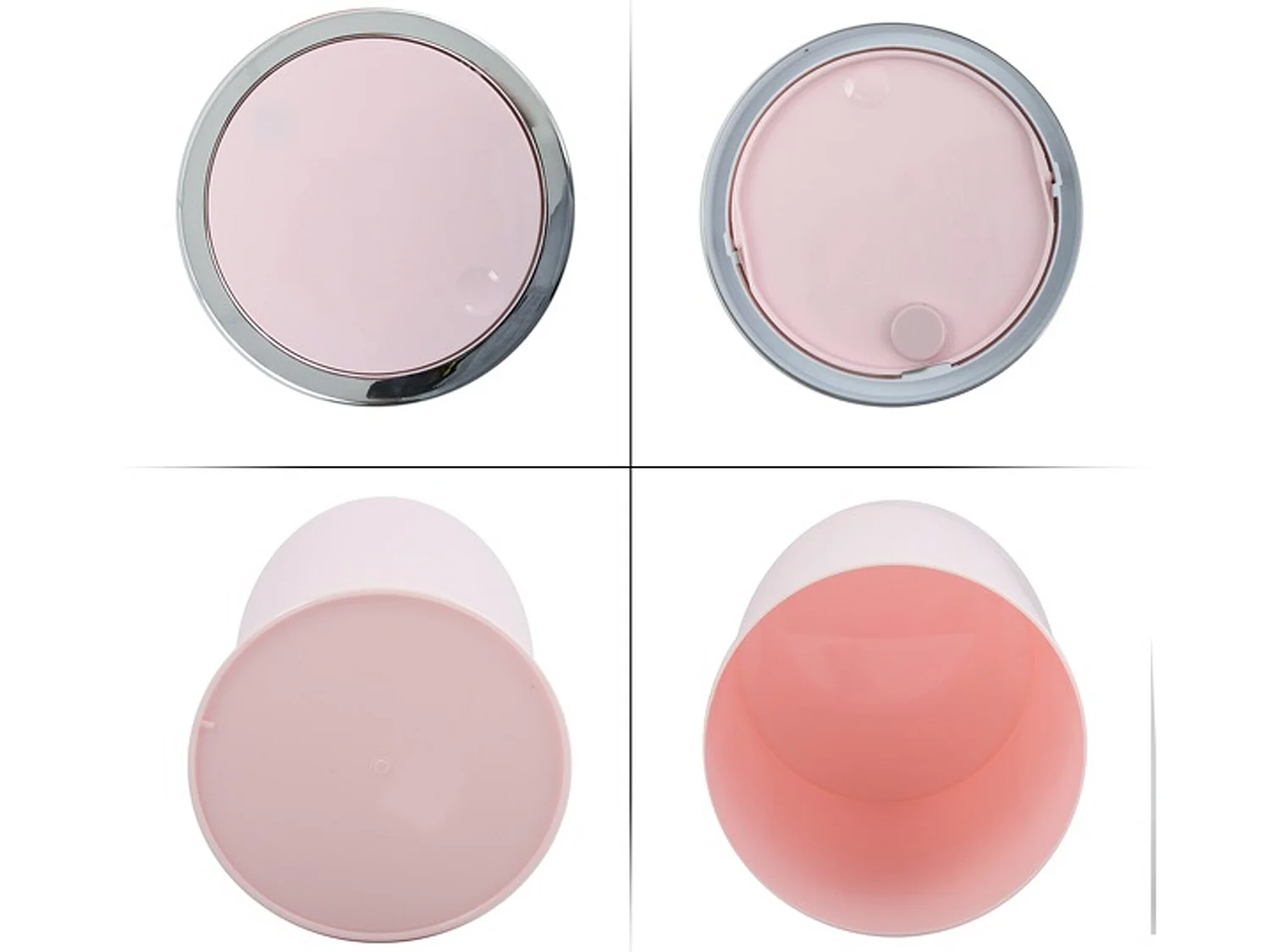 Poubelle de bureau msv "aspen" 6l plastique rose